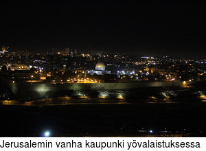 Jerusalemin vanha kaupunki yvalaistuksessa